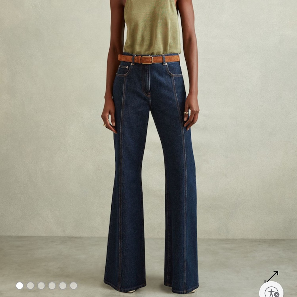 Reiss Blue Flare & Wide Leg Jeans